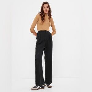 GAP High Rise SoftSuit Trousers Black Size 12 NWT Brand New